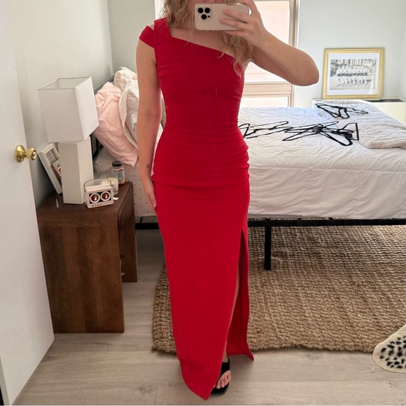 Revolve x Likely Red One Shoulder Bodycon Maxi Dress - Picture 1 of 1